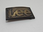 Lee Jeans Belt Buckle Bronze brass Metal 3 Oz  Vintage 1970s Free Shipping 