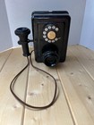 Vintage Western Electric 653-ba Rotary Wall Telephone Black Heavy Metal Untested