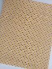 Vintage Full Feedsack Fabric 36x43 5 Opened Yellow Tiny Red Flower Short Stem
