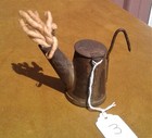 Antique Teapot Tin Miners Lamp W Unused Wick New Old Stock 1800s Lot 3