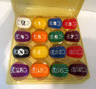 Vintage Rare Epco Clear Acrylic Pool Ball Set 1980s Transparent Billiard Balls