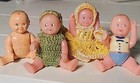 Vintage 2 1 8    Renwal No 8 Usa Dollhouse Baby Doll Hard Plastic Jointed Lot Of 4