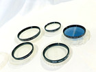 Mixed Lot  Vintage Vivitar Hoya Canon Blue Clear Lens Filter Japan Usa W Cases