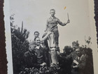Ww2 Wwii Orig Military German Wartime Photo Soldier W Bayonet Knife Dagger