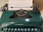Exc 1953 Smith Corona Sterling Typewriter  Army Forest Green Cleaned Serviced