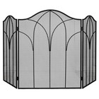 3 Panel Fireplace Screen 48 x30  Decorative Wrought Iron Fire Place Gate - Baby