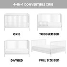Essentials Island Full Size 4-in-1 Convertible Baby Crib With Round Spindles  Wh
