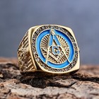 Vintage Masonic Mens Ring Stainless Steel Freemason Singet Ring For Men 7-15
