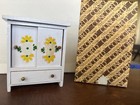 Vintage Concord Miniatures White Wooden Dollhouse Armoire  4117  1    To 1 Scale
