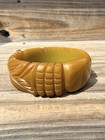 Rare Vintage 1930   s Deep Carved Bakelite Bangle Bracelet Tested