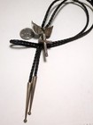 Ooak Handmade Western Sterling Silver Phoenix eagle   Cross Bolo Tie