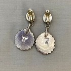 Vintage Turquoise Cluster Drop Earrings Clip Back  wire  Navajo  Ernest  Rangel