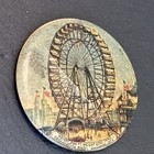 St Louis 1904 Worlds Fair Observation Wheel Hand Pocket Mirror Antique 23