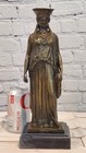Ancient Greek Caryatid Bronze Statue Signed J  Patoue Art Collectible Artwork