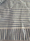 Laura Ashley Set Of 2 Blue White Ticking Stripe Cotton Euro Pillow Shams