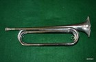 Vintage Boy Scout Rexcraft Official Bugle - Chrome - First Class Insignia
