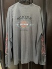 Harley-davidson Boston Ma Gray Long Sleeve Flame Sleeve Graphic T-shirt 2xl