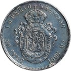 1866  Mexico  Maximilian I  Silver 50 Centavos Coin  Rainbow Toning  Pcgs Xf 