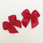 60pcs Mini Satin Ribbon Bows Flowers 1  X3 4  Appliques Diy Craft Wine