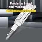 2 In 1 Ss001 Key Decoder Perfect Match For Key Picking Hook Tool Stainless Steel