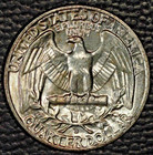 1955-d Silver Washington Quarter  Very Choice Bu  Light Toning