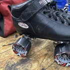 Riedell R3 cayman Quad Speed Roller Skates Black Size 5 W Sonar Wheels Mint