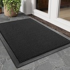  Front Door Mat Outside Entrance  Dirt Trapper 17 x29  rectangular  Black