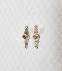 Dollhouse Miniature Doorknobs Handles Fancy Gold 1 Set 1 12 Scale Cla05510
