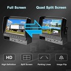 7  Quad Monitor Dvr Video Recorder 4x 1080p Side Backup Camera For Truck Rv Bus