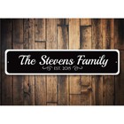 Personalized Family Est  Date Sign Custom Established Date Last Name Metal Decor