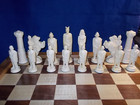        New Vintage 1958 Anri Toriart Romans Vs Teutons Chess Set  Storage And Board