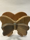 Antique Oak Wooden Bow   Heart Pattern Wall Mounted Quilt Holder-like Grandma   s