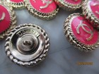 Chanel 8 Buttons   20mm Pink  Gold Tone Color   Metal    This Is For 8