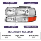Headlight Assembly Fit For 1999 2000 2001 2002 Chevy Silverado 99 00 01 02 Si   