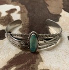 Vintage Bell Trading Post Sterling Harvey Era Native American Turquoise Bracelet