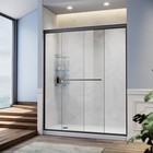 Sunny Semi-frameless 48      x72       Double Sliding Bypass Shower Door 1 4 Glass Black