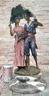 Hand Made Gorgeous Couple With Special Patina Based On A Novel Bronze Sculpture