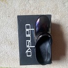 Dansko Cabrio Professional Women   s Black Patent Leather Clogs Eu 37 Us 6 5 Nib