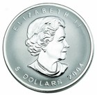 2004 Canada  5 Fine Silver Maple Leaf Coin With D-day Privy Mark