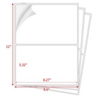 4000 Shipping Mailing Labels 8 5  X 5 5  Half Sheet 2 Per Sheet Rounded Corner