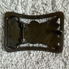 Silver Tone Blue Stone Thunderbird Western Rectangular Belt Buckle 1 5 In