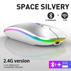 2 4ghz Wireless Optical Mouse Usb Rechargeable Rgb Cordless Mice For Pc Laptop