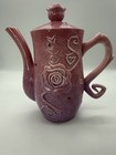 Disney Parks Sleeping Beauty Teapot Maleficent Jewled Ceramic Roses Pink Rare