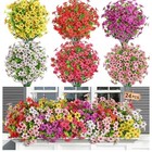  Bundles Artificial Flowers For Outdoors Spring 24 Redrosypurpleyellowpinkwhite
