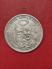 1893 Tf Peru Un Sol Silver Coin 90  25g 22 5g Asw