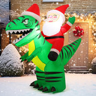 6ft Christmas Inflatables Santa And Dinosaur 2025 New Led Outdoor Decoration