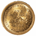 1903 Thomas Jefferson Commemorative Gold Dollar G 1 - Louisiana Purchase Raw