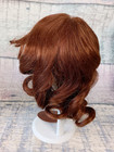 Playhouse Yvette Doll Wig Human Hair Size 14-15 Light Brown Long Curls Bangs