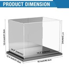 Xiomot Football Helmet Display Case Full Size Mirror Back Black Metal Base