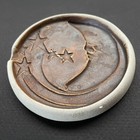 1970s Pottery Moon In Moon Stars Mold Baking Stoneware Vintage Boho Kitchen